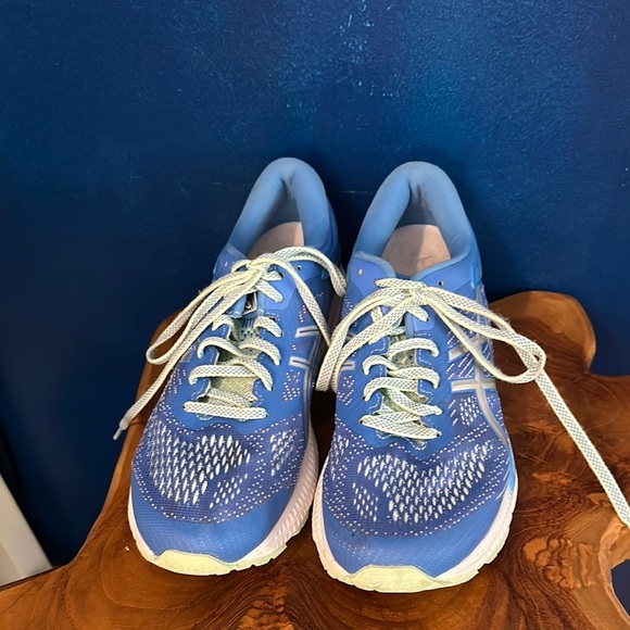 ASICS Gel Kayano 26 Blue Coast Pure Silver Running Shoes Women’s Size 9 - Picture 3 of 7